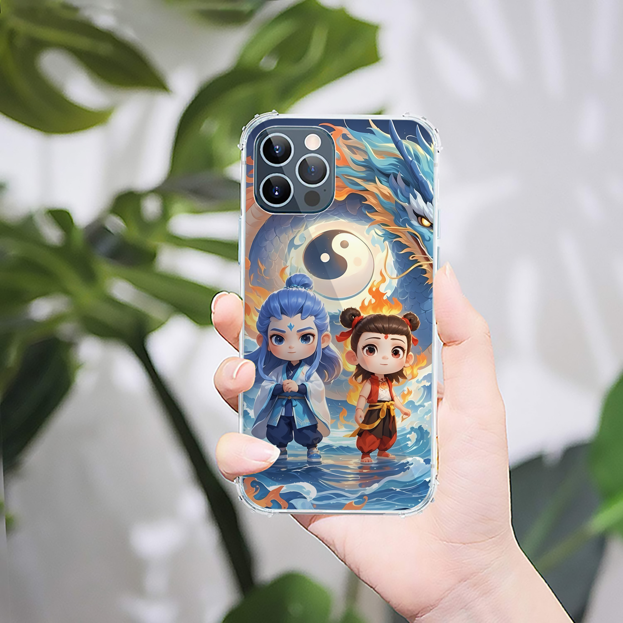 （画像用） Ne Zha 2 ナタ 魔童の大暴れ 【iPhone 12シリーズ対応】透明スマホケース（クリアソフトケース）